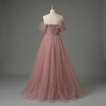 Plus Size Pink Ball Gown Evening Dress XH1076