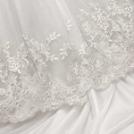 Soft Ivory A-line Lace Tulle Detachable Bridal Overskirt