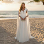 White Chiffon Grecian Formal Bridesmaid Wedding Party Dress XH1070