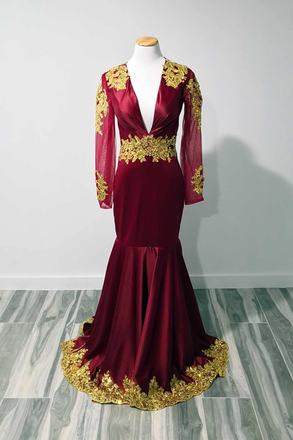 Burgundy Red Formal Mermaid Prom Dress XH1015 Sample Sale Dress Burgundy Red Formal Mermaid Prom Dress XH1015 Sample Sale Dress