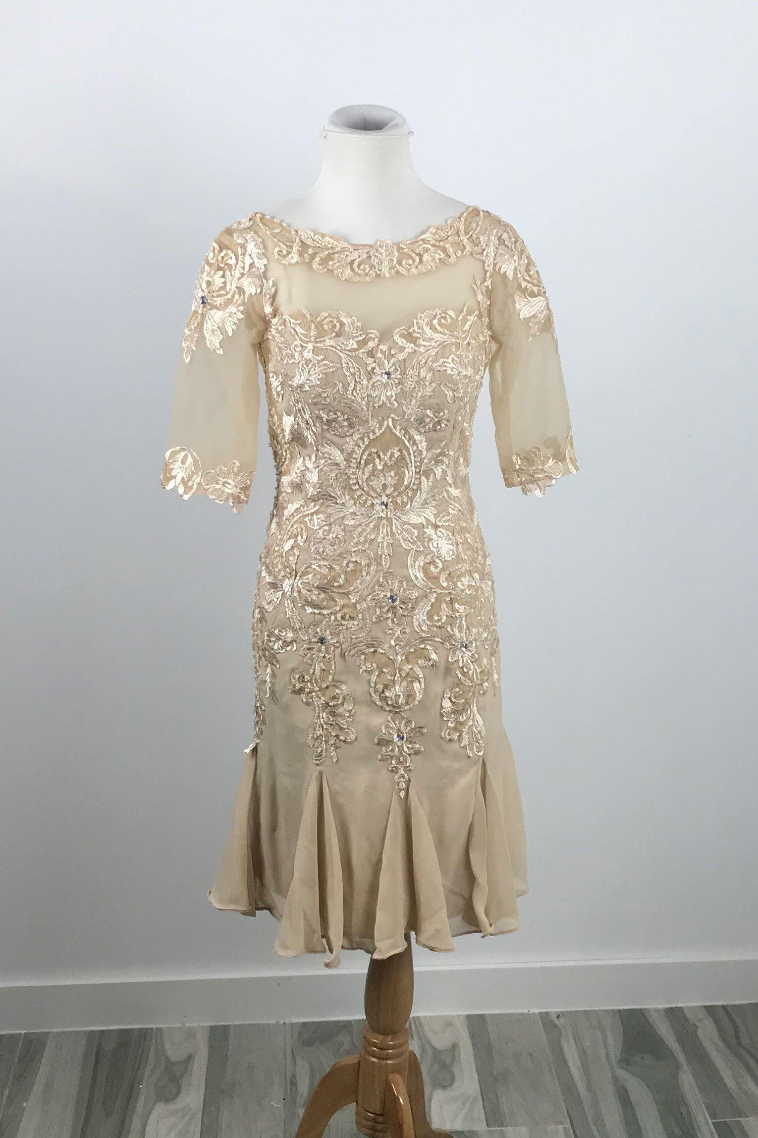 Champagne Short Lace Mother of Bride Groom Dress XH1014 Sample Sale Dress Champagne Short Lace Mother of Bride Groom Dress XH1014 Sample Sale Dress