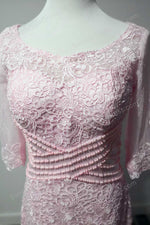 Short Mother of Bride Dress with Half Sleeves