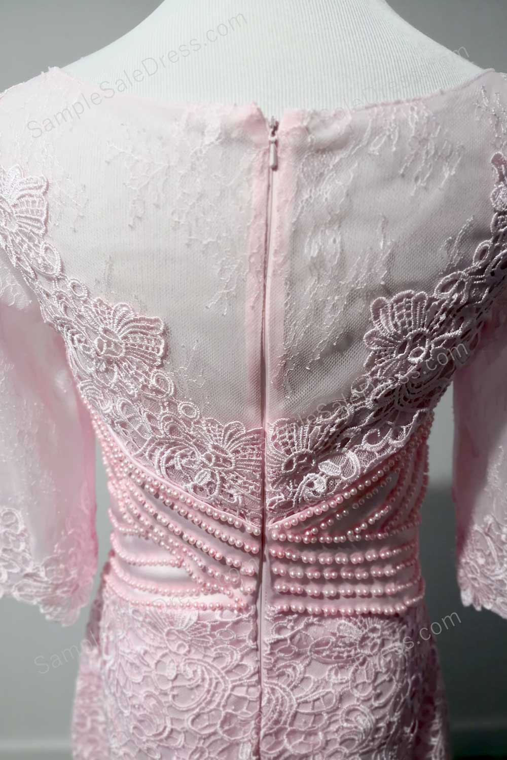 Short Mother of Bride Dress with Half Sleeves