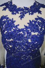 Royal Blue Mermaid Lace Prom Dress
