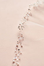Short Wedding Veil with Beaded Edge - Sample Sale Dress