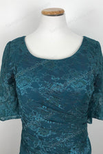 Modest Teal Chiffon Mother of Bride and Groom Formal Evening Dress XH1037