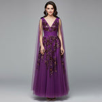 Purple Maxi Formal Evening Dress