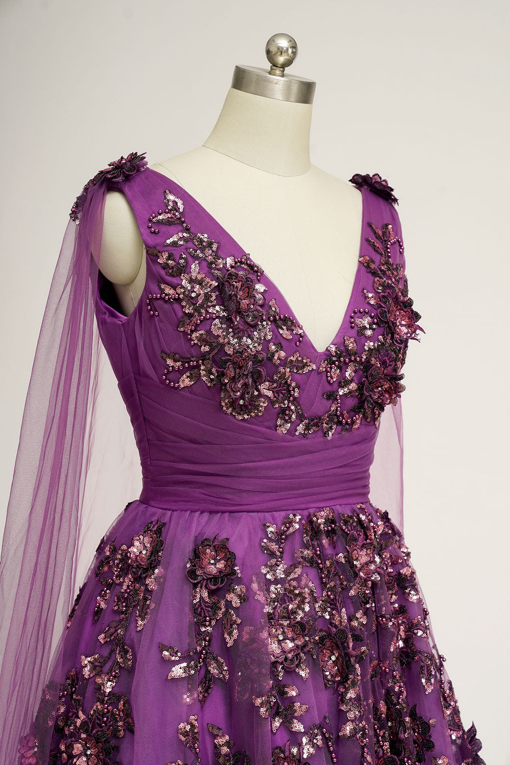 Purple Maxi Formal Evening Dress