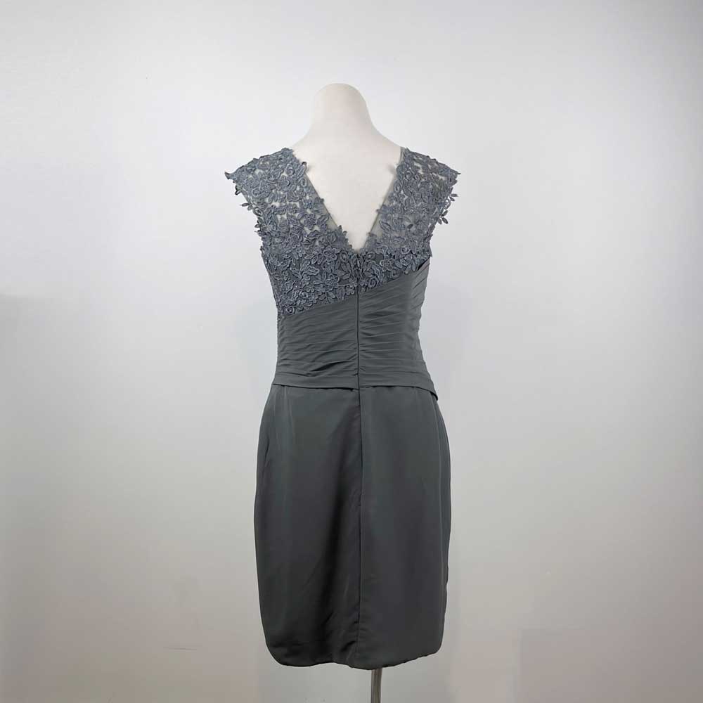 Dark Gray Short Chiffon Mother of the Bride Groom Dress | XH1031B Sample Sale Dress Dark Gray Short Chiffon Mother of the Bride Groom Dress | XH1031B Sample Sale Dress
