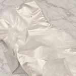 Ivory Strapless Satin Mermaid Wedding Dress with Organza Bow – Size 0