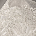 Ivory Lace A-line Wedding Dress with Cathedral Train