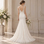 Sample Fitted A-line Lace Wedding Dress