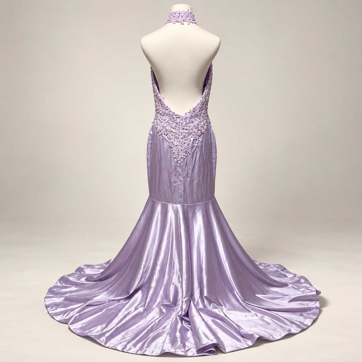 Lilac Purple Maxi Fitted Mermaid Formal Evening Prom Dress | XH1013